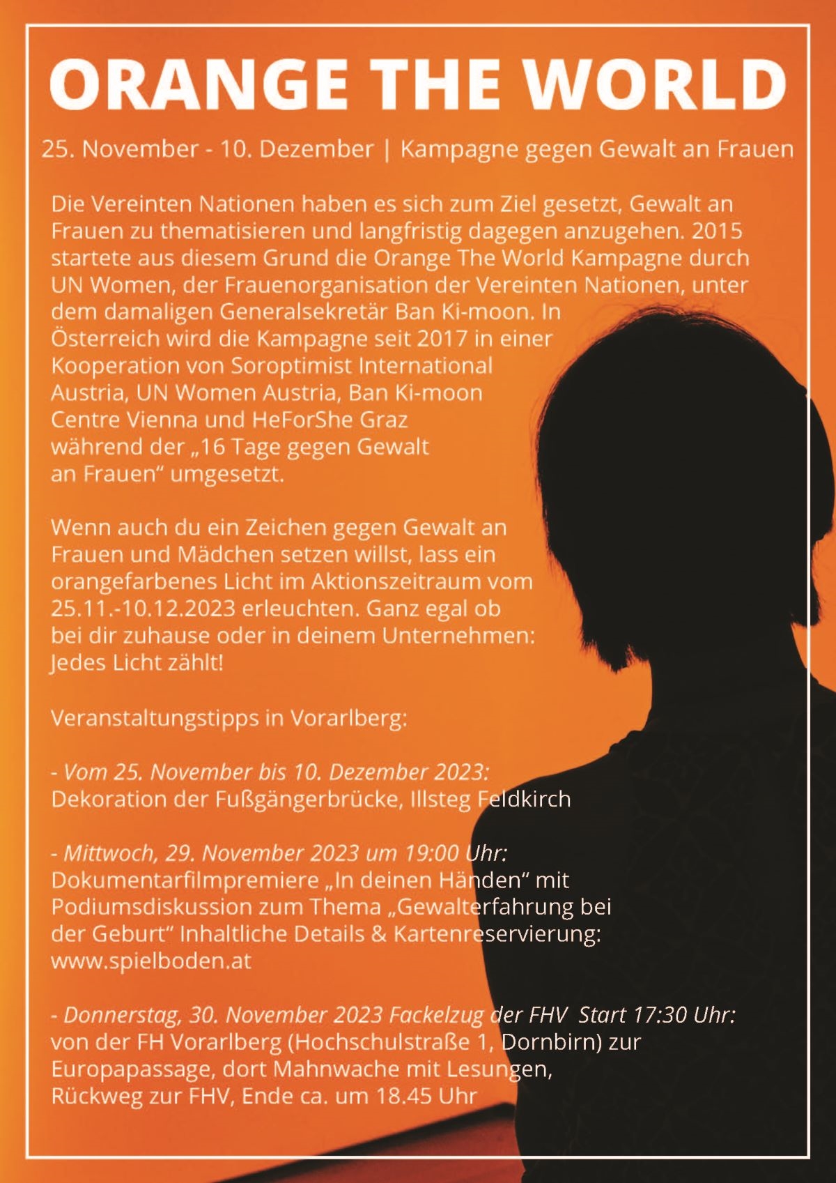 Orange the World – „Gegen Gewalt an Frauen und Mädchen“